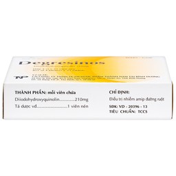 Thuốc Degresinos Thành Nam điều trị nhiễm amip đường ruột (4 vỉ x 25 viên)