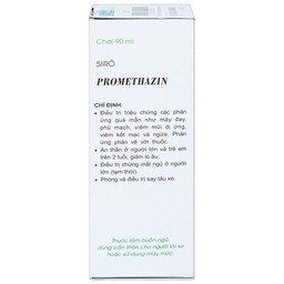 Siro Promethazin Vidipha điều trị mày đay, phù mạch, viêm mũi dị ứng (90ml)