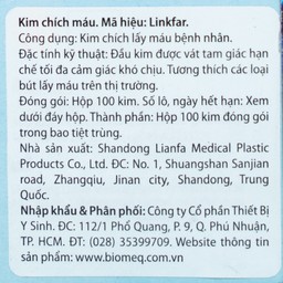 Kim lấy máu Linkfar blood lancets 28G (100 cái)
