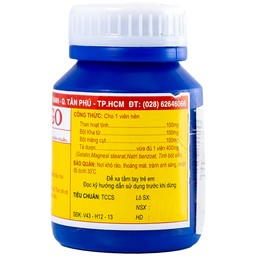 Thuốc Carbomango Nam Việt điều trị đau bụng, khó tiêu, tiêu chảy (100 viên)