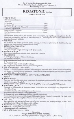 Thuốc Regatonic Phil hỗ trợ điều trị bệnh lý cận thị, quáng gà, mỏi mắt, giảm thị lực (6 vỉ x 10 viên)