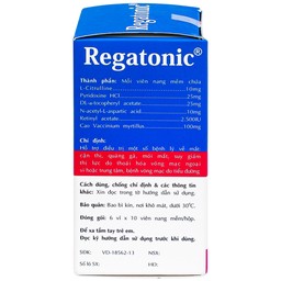 Thuốc Regatonic Phil hỗ trợ điều trị bệnh lý cận thị, quáng gà, mỏi mắt, giảm thị lực (6 vỉ x 10 viên)