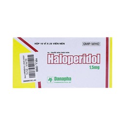 Thuốc Haloperidol 1.5mg Danapha điều trị các trạng thái kích động tâm thần, vận động (10 vỉ x 25 viên)