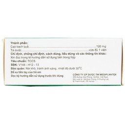 Thuốc Gintana 120 Mediplantex điều trị tai biến mạch máu não, thiểu năng tuần hoàn não (6 vỉ x 10 viên)