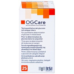 Que thử đường huyết Ogcare Biochemical (hộp 25 que)