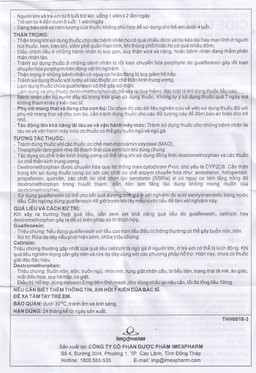 Thuốc Cidetuss Imexpharm điều trị các trường hợp ho (10 vỉ x 10 viên)