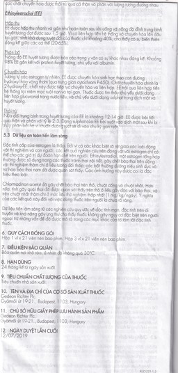 Thuốc tránh thai hằng ngày Belara Gedeon (1 vỉ x 21 viên)