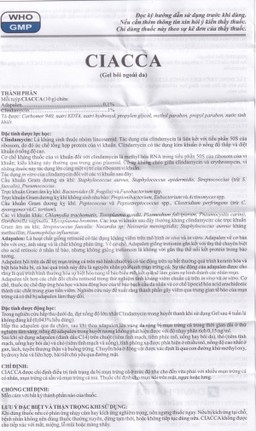 Gel bôi ngoài da Ciacca Davipharm điều trị tình trạng da bị mụn trứng cá nhẹ đến vừa (10g)