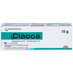Gel bôi ngoài da Ciacca Davipharm điều trị tình trạng da bị mụn trứng cá nhẹ đến vừa (10g)