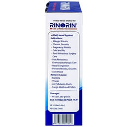 Bộ rửa mũi Rinorin (1 bình x 30 gói) chăm sóc và bảo vệ mũi xoang, viêm mũi dị ứng