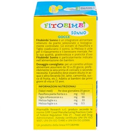 Siro giúp trẻ ngủ ngon Fitobimbi Sonno (30ml)