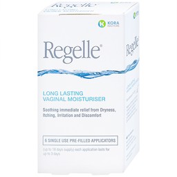 Gel phụ khoa Regelle hộp (6 tuýp) giúp giữ ẩm, giảm nhanh các triệu chứng khô, ngứa rát, khó chịu của âm đạo