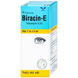 Thuốc nhỏ mắt Biracin-E Bidiphar điều trị các nhiễm khuẩn mắt do các chủng nhạy cảm (5ml)