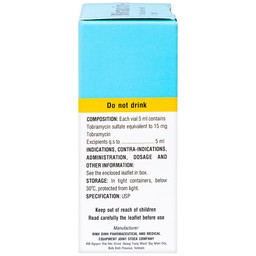 Thuốc nhỏ mắt Biracin-E Bidiphar điều trị các nhiễm khuẩn mắt do các chủng nhạy cảm (5ml)