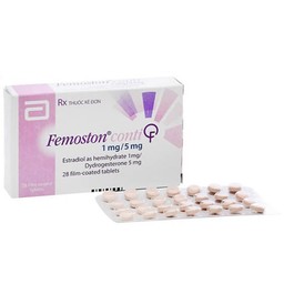 Thuốc Femoston Conti 1mg/5mg Abbott điều trị thiếu hụt estrogen (1 vỉ x 28 viên)