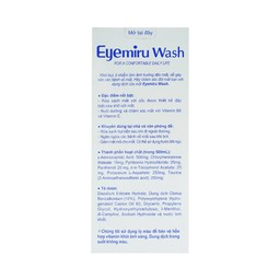 Dung dịch rửa mắt Eyemiru Wash Nitto Medic phòng chống bệnh về mắt (500ml)