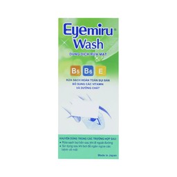 Dung dịch rửa mắt Eyemiru Wash Nitto Medic phòng chống bệnh về mắt (500ml)