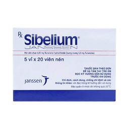 Thuốc Sibelium Janssen điều trị đau nửa đầu  (5 vỉ x 20 viên)