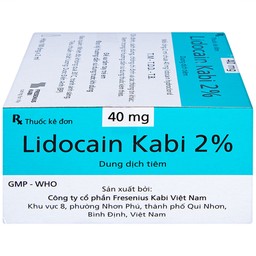 Dung dịch tiêm Lidocain Kabi 2% dùng để gây tê tại chỗ (100 ống x 2ml)