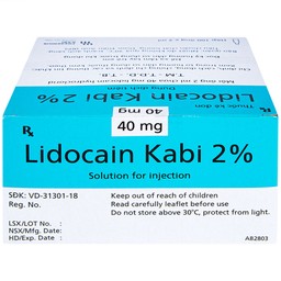 Dung dịch tiêm Lidocain Kabi 2% dùng để gây tê tại chỗ (100 ống x 2ml)