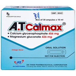 Dung dịch uống A.T Calmax 456mg/426mg An Thiên điều trị suy nhược chức năng chuyển hóa (30 ống x 10ml)
