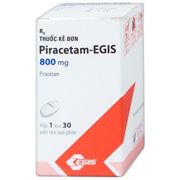 Viên nén Piracetam - Egis 800mg điều trị các triệu chứng của hội chứng tâm thần thực thể (30 viên)