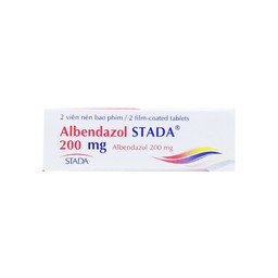 Thuốc Albendazol Stada 200mg điều trị nhiễm một hoặc nhiều loại ký sinh trùng đường ruột (1 vỉ x 2 viên)
