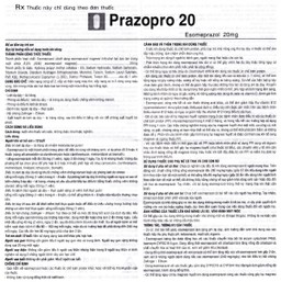 Thuốc Prazopro 20 TV.Pharm điều trị loét dạ dày, tá tràng lành tính (2 vỉ x 7 viên)