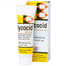 Thuốc mỡ bôi da Mycocid Mekophar điều trị viêm da nhạy cảm, nấm da, eczema trẻ em (10g)