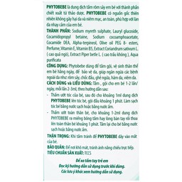 Dung dịch tắm Phyto Bebe Opodis làm giảm rôm sảy, giảm kích ứng (250ml)