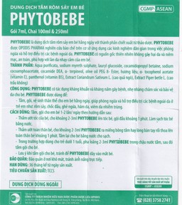 Dung dịch tắm Phyto Bebe Opodis làm giảm rôm sảy, giảm kích ứng (250ml)
