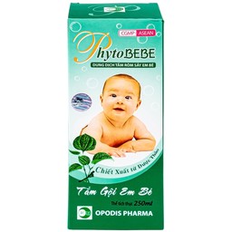Dung dịch tắm Phyto Bebe Opodis làm giảm rôm sảy, giảm kích ứng (250ml)