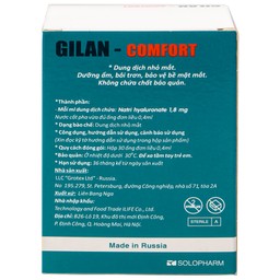 Nhỏ mắt Gilan Comfort dùng cho mắt khô, hội chứng stevens johnson (30 ống x 0.4ml)