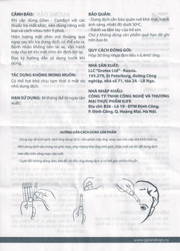 Nhỏ mắt Gilan Comfort dùng cho mắt khô, hội chứng stevens johnson (30 ống x 0.4ml)