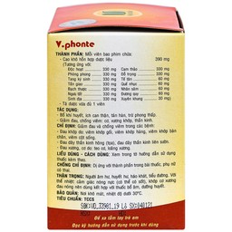 Thuốc V.phonte Vạn Xuân chữa trị phong thấp (10 vỉ x 10 viên)
