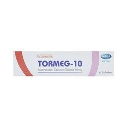 Thuốc Tormeg-10 MEGA We care ngăn ngừa bệnh tim mạch, tăng mỡ máu (3 vỉ x 10 viên)