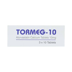 Thuốc Tormeg-10 MEGA We care ngăn ngừa bệnh tim mạch, tăng mỡ máu (3 vỉ x 10 viên)