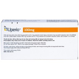 Thuốc Uperio 100mg Novartis điều trị suy tim (2 vỉ x 14 viên)
