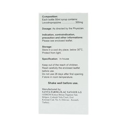 Siro Pulmorest Santa điều trị triệu chứng kích thích ho, ho khan (50ml)