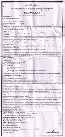 Thuốc Siloxogene RPG điều trị tăng tiết acid dạ dày (10 vỉ x 10 viên)