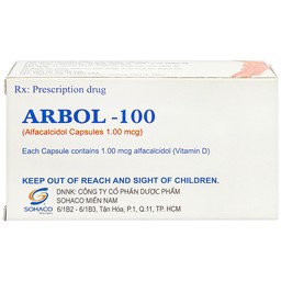 Thuốc Arbol-100 Olive Healthcare dùng trong hạ canxi máu, suy tuyến cận giáp (3 vỉ x 10 viên)