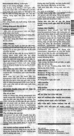 Thuốc Scolanzo 30mg Laboratorios Liconsa điều trị loét tá tràng, dạ dày (2 vỉ x 7 viên)