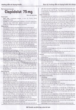 Thuốc Clopidolut 75mg Hasan phòng ngừa các biến cố do xơ vữa động mạch (3 vỉ x 14 viên)