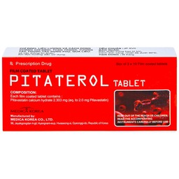 Thuốc Pitaterol Tablet 2mg Medical Korea giảm cholesterol toàn phần (3 vỉ x 10 viên)