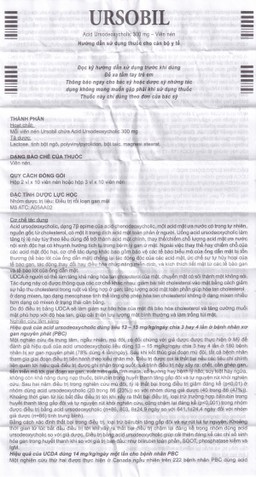 Thuốc Ursobil 300 ABC Farmaceutici điều trị xơ gan mật, làm tan sỏi mật (3 vỉ x 10 viên)
