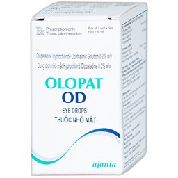 Thuốc nhỏ mắt Olopat OD 0.2% Ajanta điều trị tình trạng ngứa mắt kết hợp với viêm kết mạc dị ứng (3ml)