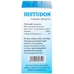 Thuốc Histudon Hataphar điều trị chứng chóng mặt, đột quỵ do thiếu máu (60ml)