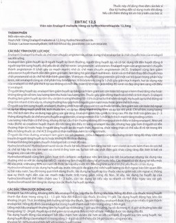 Thuốc Ebitac 12.5 Farkmak điều trị suy tim, tăng huyết áp (2 vỉ x 10 viên)