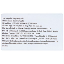 Ống thông tiểu size 18 Greetmed (10 cái)