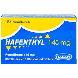 Thuốc Hafenthyl 145mg Hasan điều trị rối loạn lipoprotein huyết (3 vỉ x 10 viên)